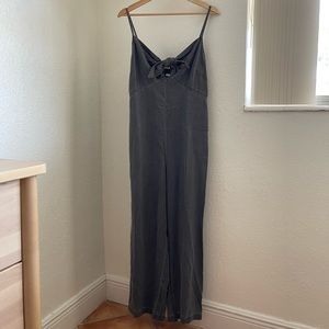 sleeveless tie-front jumpsuit
